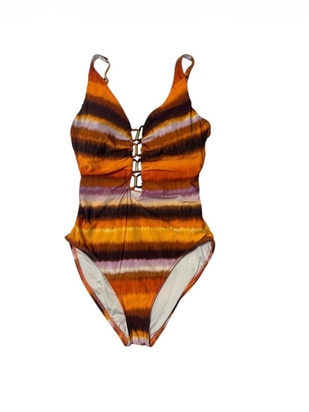 La Blanca Ombre Tie-Dye One-Piece Swimsuit - Earthy Sunset - Size XS / S